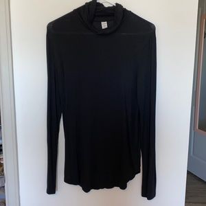 Comfortable Black Turtleneck Tee Shirt